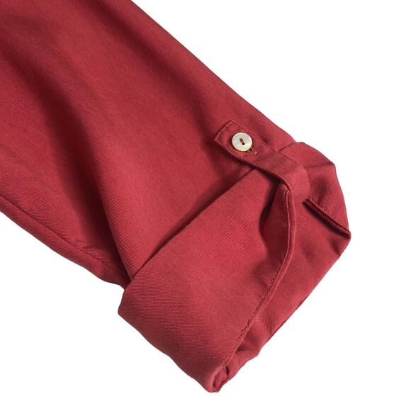 Soft Surroundings Top Womens XS Pink Asymmetrical Washed Tunic Lagenlook Blouse - Picture 3 of 16